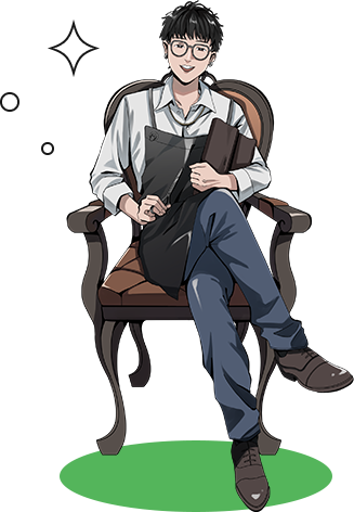 がっつり稼ぐぜ！頑張り屋スタイリスト、松林 大暉のイラスト